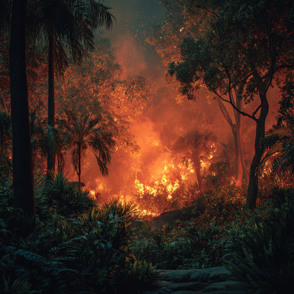 Jungle on fire